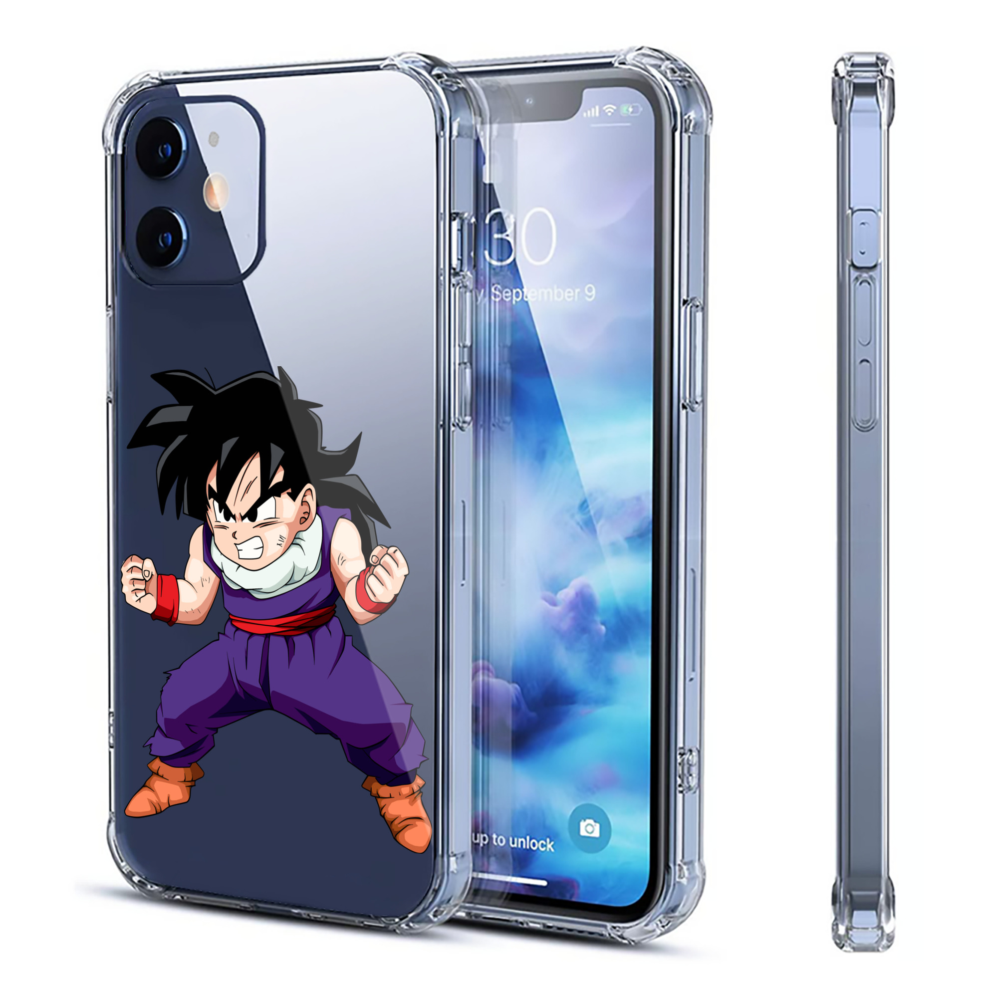 （画像用） ドラゴンボール 孫 悟飯（そんごはん）DRAGON BALL Son Gohan 【iPhone 12シリーズ対応】透明スマホケース（クリアソフトケース）